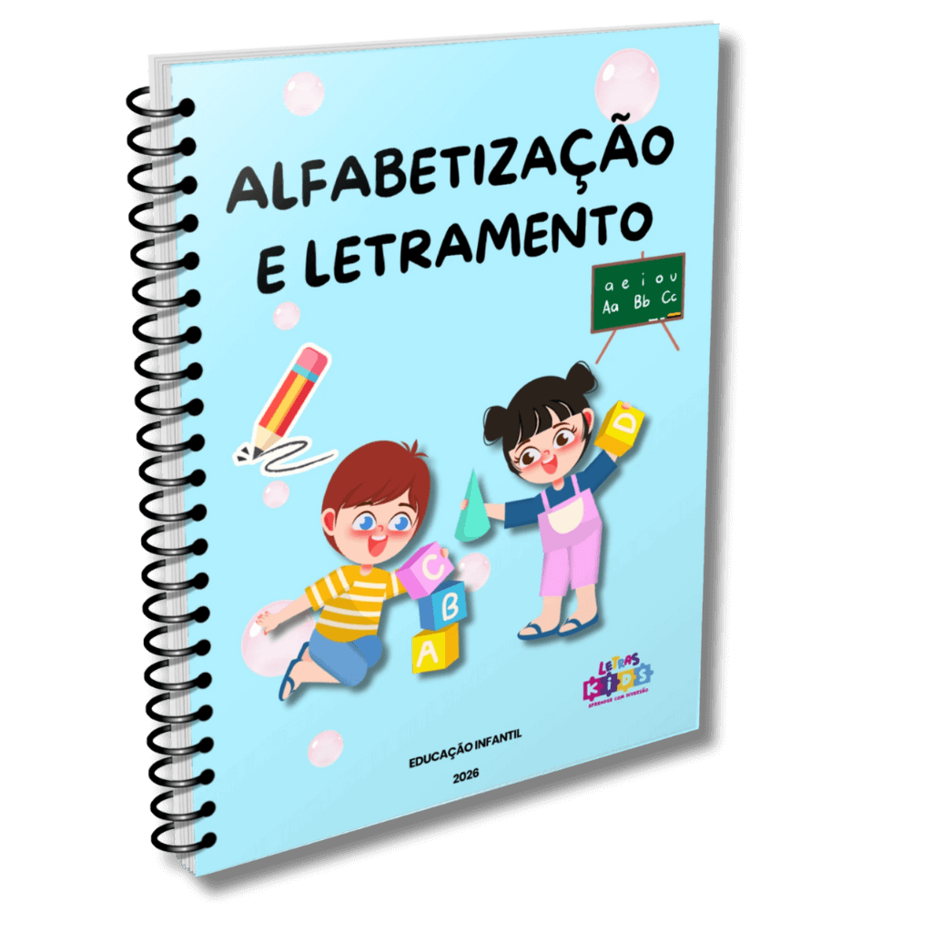 Alfabetização e Letramento oferece atividades que estimulam o reconhecimento das letras, sons e formação de palavras, essenciais para o desenvolvimento inicial da leitura e escrita.